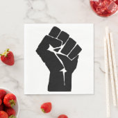 Black Fist Raised — Resistance Protest Servet (Insitu)