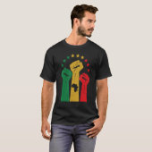 Black Fist Shirt African American Pride Black Hist (Voorkant volledig)