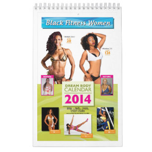 Black Fitness Women Dream Body Agenda Kalender
