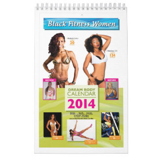Black Fitness Women Dream Body Agenda Kalender