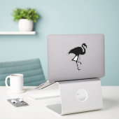 Black Flamingo Silhouette Bird Willife Sticker (Laptop op bureau)