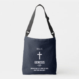Black Flecks Pattern Bible Chapter Verse Christeli Crossbody Tas