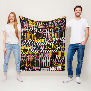 Black Fleece Deken waanzinnig gepatrooneerd met na
