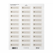 Black Fleur de Lis Return Address Label (Full Sheet)