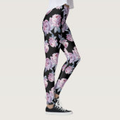 Black Floral Blend Leggings Femme (Droite)