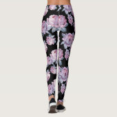 Black Floral Blend Leggings Femme (Dos)