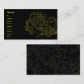 Black Floral - Business Visitekaartje (Voorkant / Achterkant)