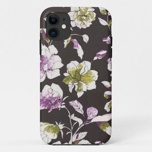 Black Floral Case-Mate iPhone Case (Achterkant)