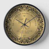 Black Floral Circle 50th Wedding Jubileum (Voorkant)