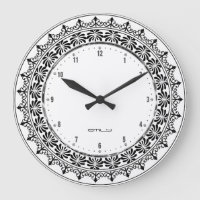 Black Floral Circle Lace