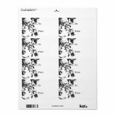 Black Floral Etiket (Full Sheet)