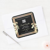 Black Floral Étiquette Logo Gold (Enveloppe)