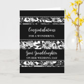 Black Floral Grote kleindochter bruiloft Kaart (Gele Bloem)