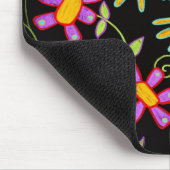 Black Floral Grow Kindness Fun Muismat (Hoek)