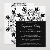 Black Floral Mandala Kaart (Voorkant / Achterkant)