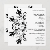 Black Floral Mandala Kaart (Voorkant / Achterkant)