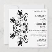 Black Floral Mandala Kaart (Voorkant)