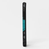 Black Floral Mate ID™ iPhone 5 Coque (Dos/Gauche)