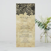 Black Floral  Menu (Staand voorkant)