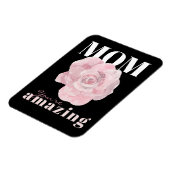 Black Floral Moederdag vakantiemagnet Magneet (Linkerzijde)