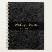 Black Floral Pattern 2026 Planner (Voorkant)