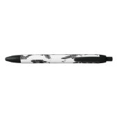  Black Floral Pattern gepersonaliseerd Zwarte Inkt Pen (Achterkant)