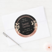 Black Floral Product Packaging Labels Roos Gold (Envelop)