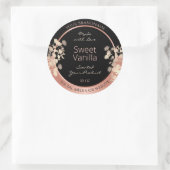 Black Floral Product Packaging Labels Roos Gold (Tas)