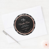 Black Floral Product Packaging Labels Roos Gold (Envelop)