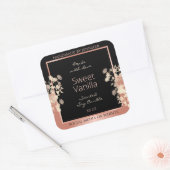 Black Floral Product Packaging Labels Roos Gold (Envelop)