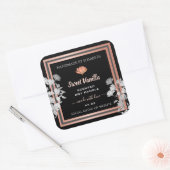 Black Floral Product Packaging Labels Roos Gold (Envelop)