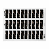 Black Floral Roos Gold Product Packaging Labels & (Full Sheet)