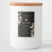 Black Floral Rose Gold Produit Packaging Étiquette (Devant)