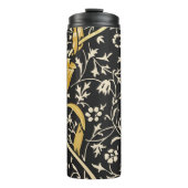 Black Floral Thermosbeker (Voorkant)