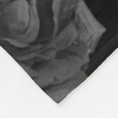 Black Floral Wedding Jubileum Fleece Blanket (Hoek)