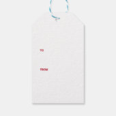 Black Floured Calligraphy Merry kerstcadeaus Cadeaulabel (Achterkant)