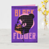 Black Flower Afro-Amerikaanse verjaardag Kaart (Gele Bloem)