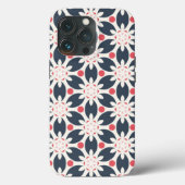 Black Flowers and Pink Spots Pattern Case-Mate iPhone Case (Achterkant)