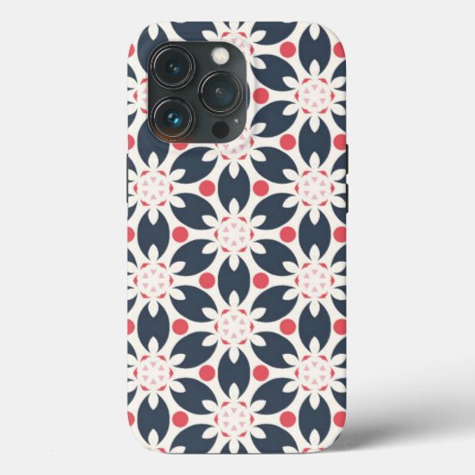 Black Flowers and Pink Spots Pattern Case-Mate iPhone Case (Achterkant)