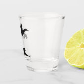 Black Flying Ducks Silhouette Shot Glas (Rechts)