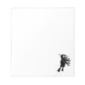Black Flying Robot Custom Notitieblok (Voorkant)