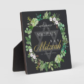 BLACK FOLIAGE WREATH STAR BAR BAT MITZVAH WELCOME FOTOPLAAT (Voorkant)