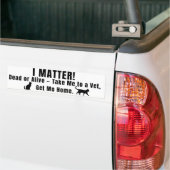 Black Font "I Matter" Bumper Sticker (Sur camion)