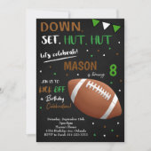 Black Football Boys Invitation Anniversaire (Devant)