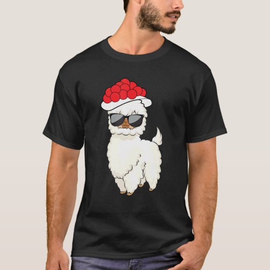 Black Forest Bollenhut Llama T-shirt (Voorkant)