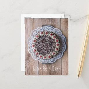 Black Forest Cake Gateau voor snoepmakers Feestdagenkaart