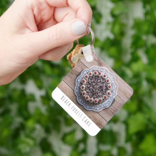 Black Forest Cake Gateau voor snoepmakers Sleutelhanger (Hand)