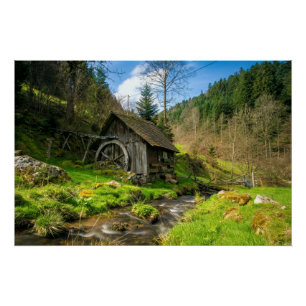 Black Forest Grist Mill Duitsland Perfect Poster