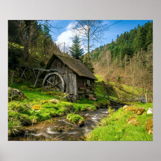 Black Forest Grist Mill Duitsland Poster (Voorkant)
