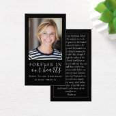 Black Forever in Our Hearts Memorial Kaart (Bureau)